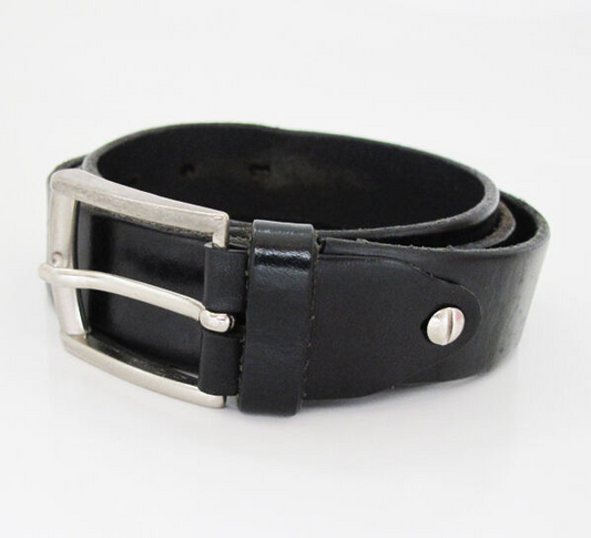 Diego Toscani Mens Belt Vintage Leather Belt Black Size 36