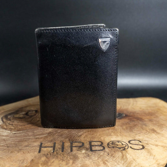 Aspinal of London Mens Wallet Leather Bifold Card Wallet Black