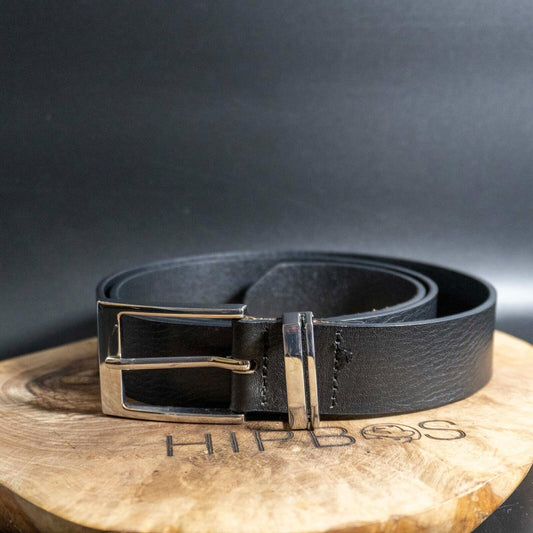 Vintage Mens Belt Leather Jeans Belt Black Size 36