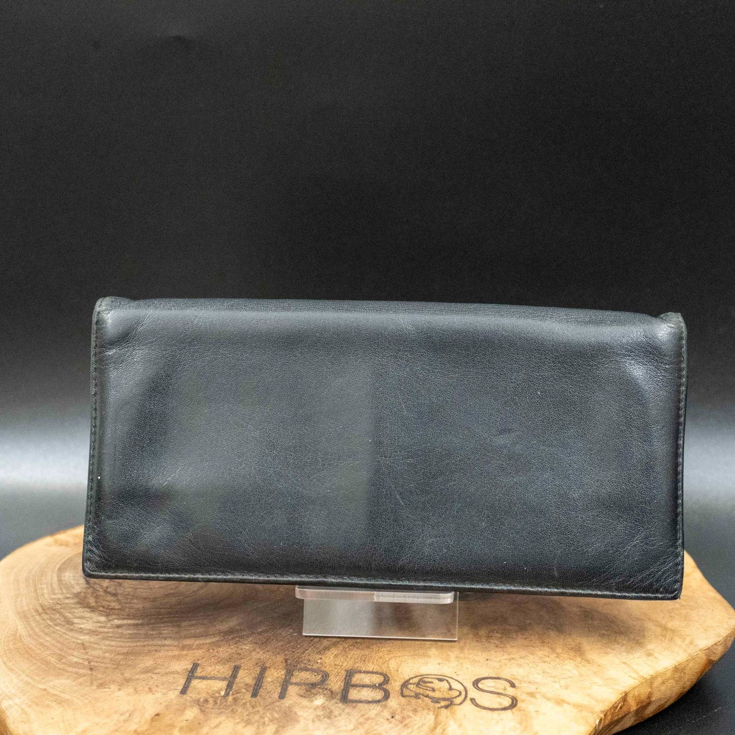 Porsche Design Mens Wallet Leather Bifold Card Wallet Long Wallet Black