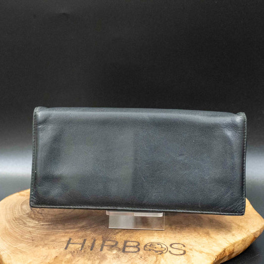 Porsche Design Mens Wallet Leather Bifold Card Wallet Long Wallet Black