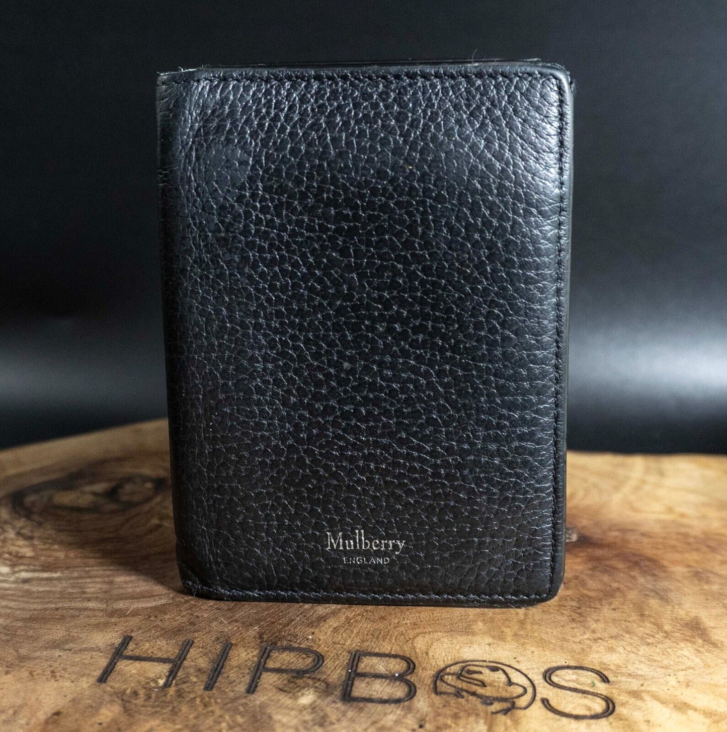 Mulberry Mens Leather Card Wallet Card Holder Authentic Black