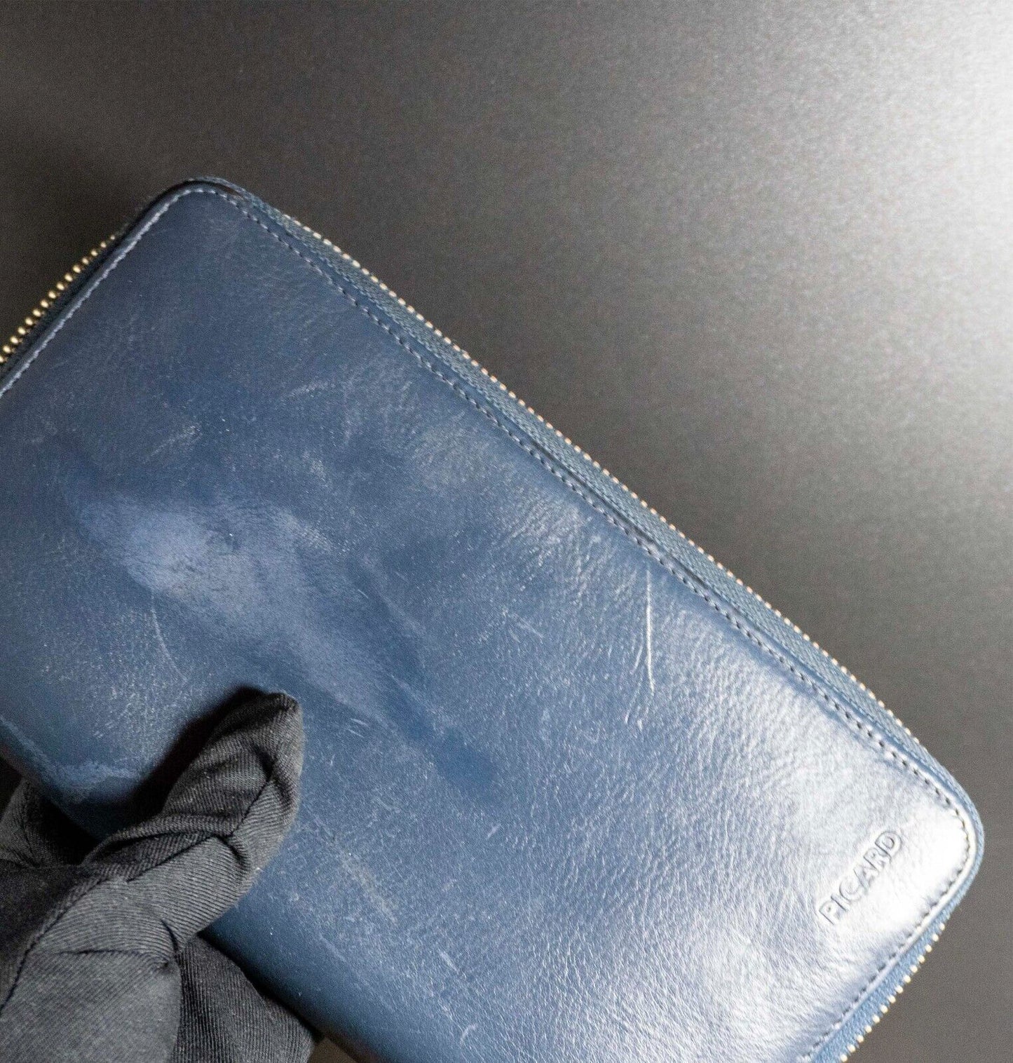 Picard World Traveller Travel Wallet Large Leather Clutch Travel Wallet Blue