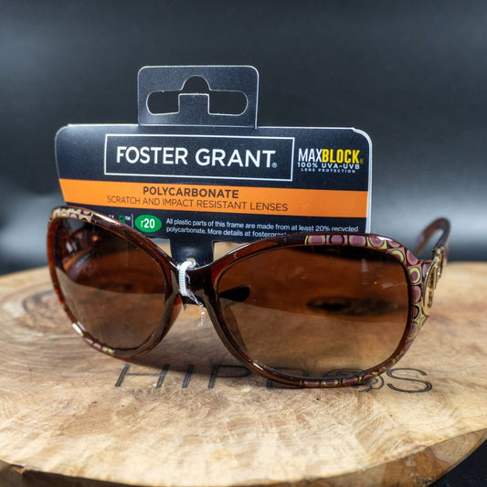 Foster Grant Womens Sunglasses SFGS22106 Brown Frame Brown Gradient Lenses - VintageThing