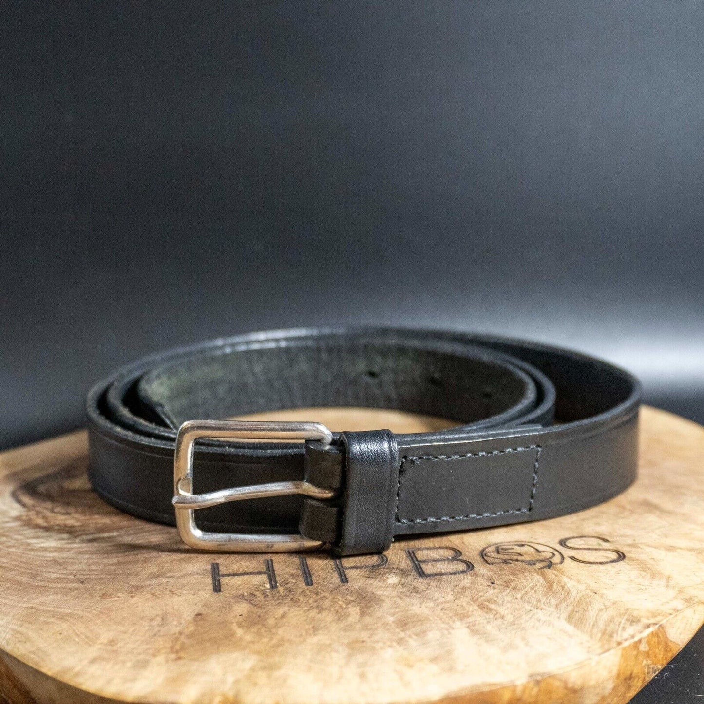 Vintage Mens Womens Belt Handmade Vintage Leather Jeans Belt Black Size 36