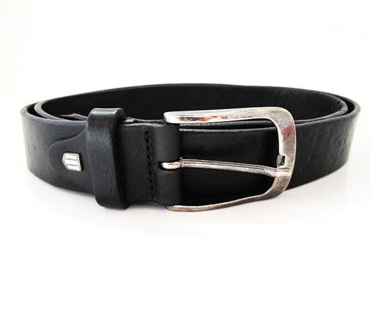 Profuomo Vintage Mens Belt Leather Jeans Belt Black Size 38