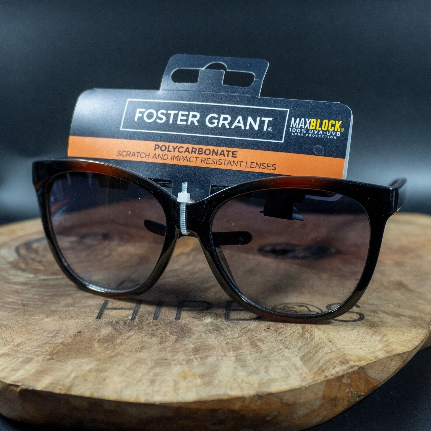 Foster Grant Womens Sunglasses SFGS22118 Brown Black Frame Black Gradient Lenses - VintageThing