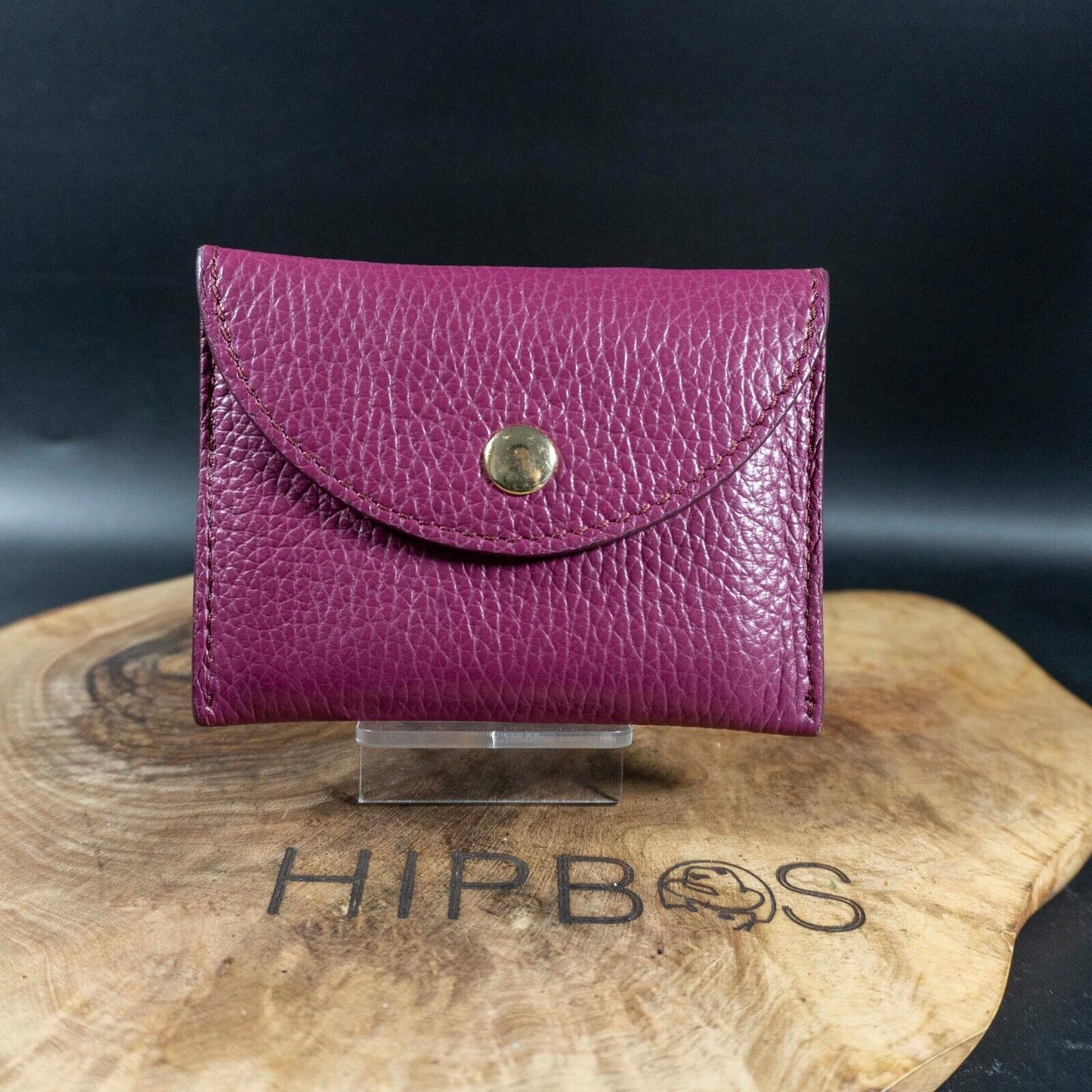 Apachy London Womens Wallet Leather Card Holder Pouch Purple