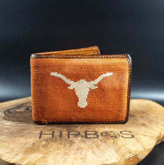 Smathers & Branson Mens Wallet Leather Wallet University of Texas Burnt Orange