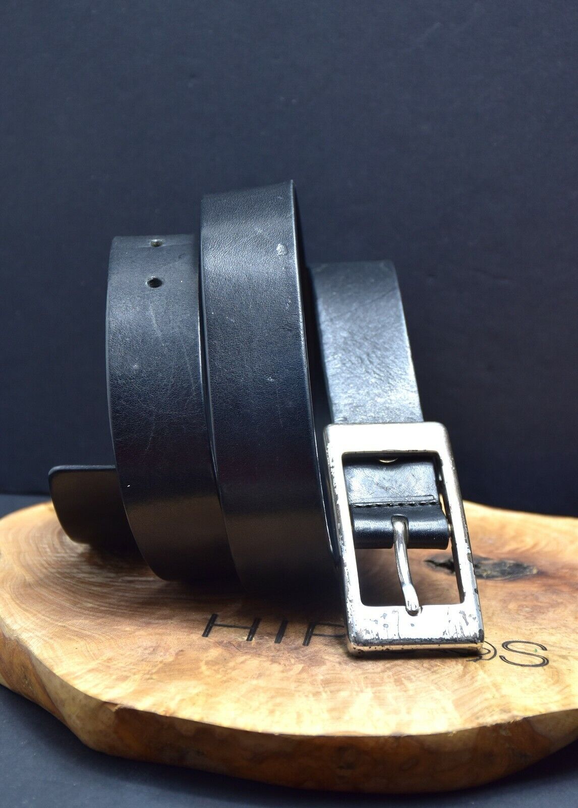 Saddler Mens Belt Vintage Leather Jeans Belt Black Size 36