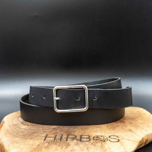 Topman Mens Belt Vintage Leather Classic Belt Black Size S-M