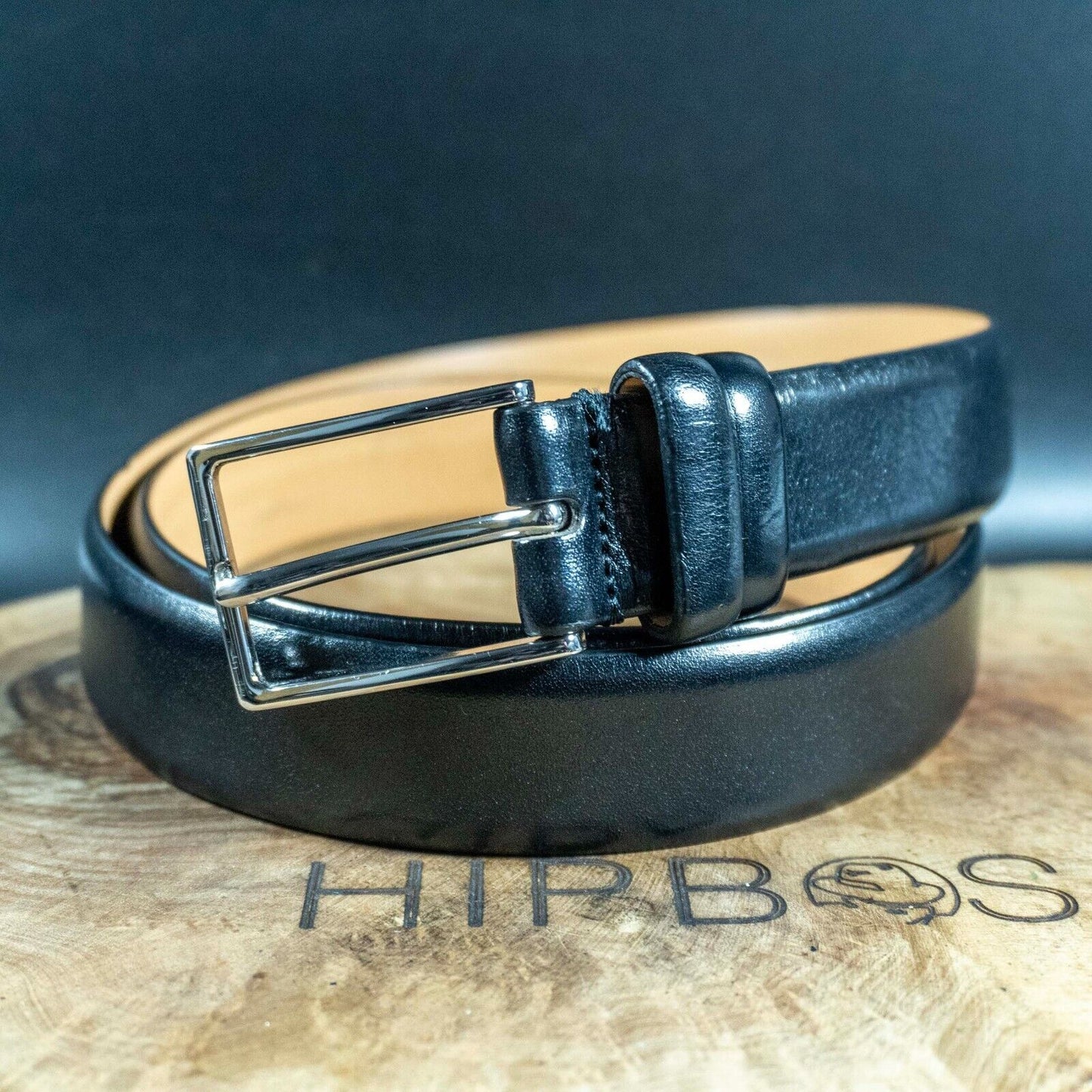 Saddler Mens Belt Vintage Mens Leather Jeans Belt Black Size 36