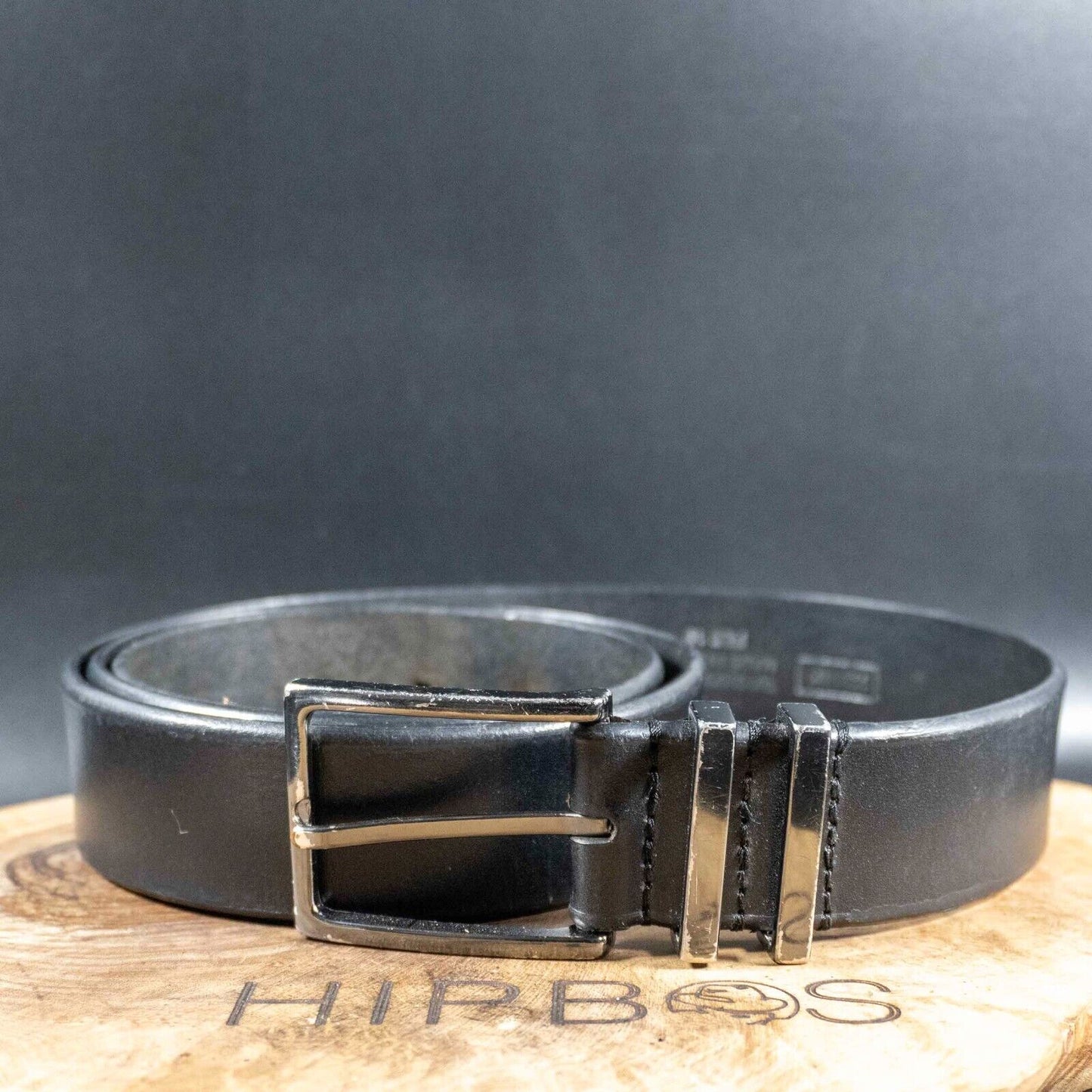 Marks and Spencer Mens Belt M&S Leather Jeans Belt Black Size 38-40