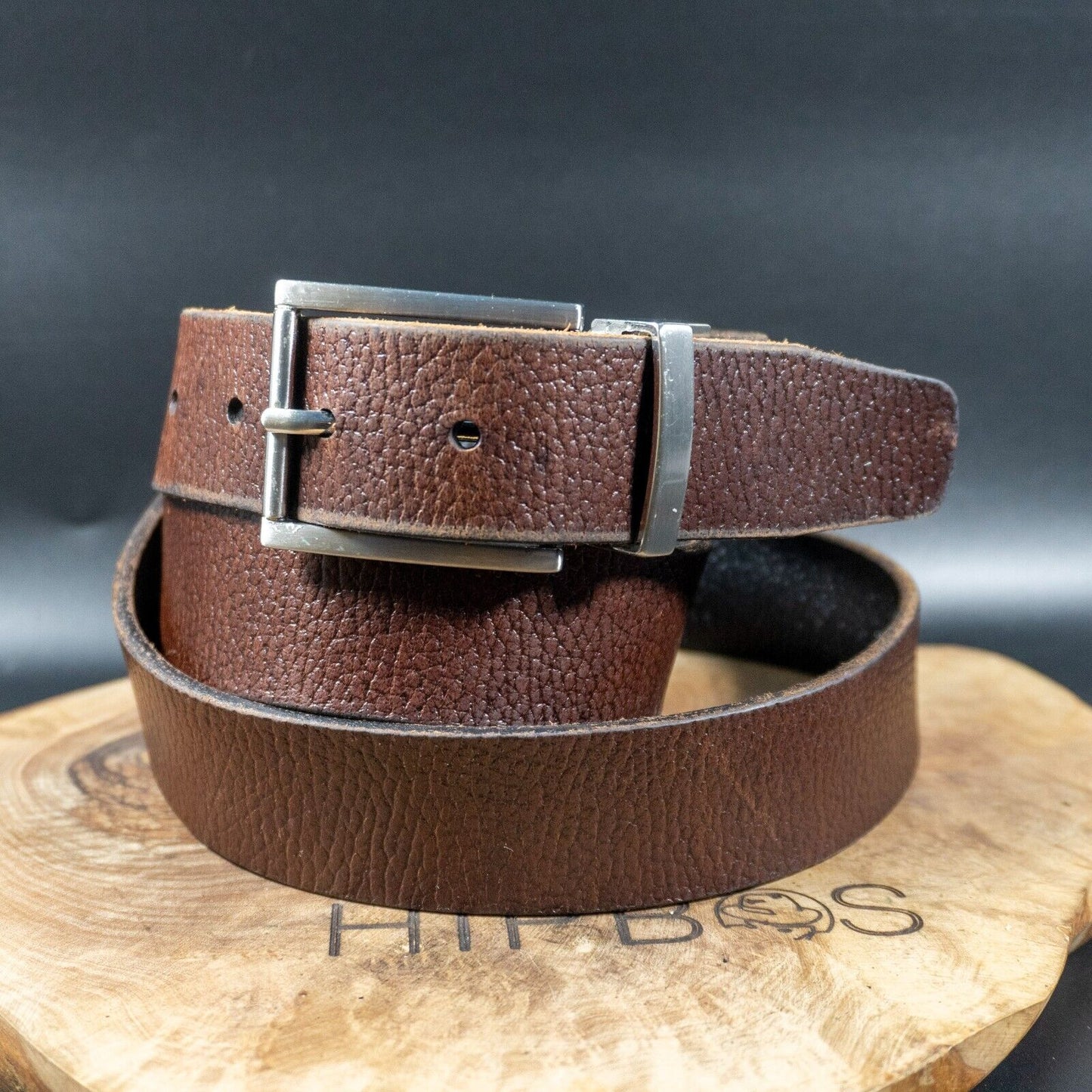 Marks and Spencer Mens Belt M&S Reversible Leather Belt Brown Black Size 42-44 - VintageThing