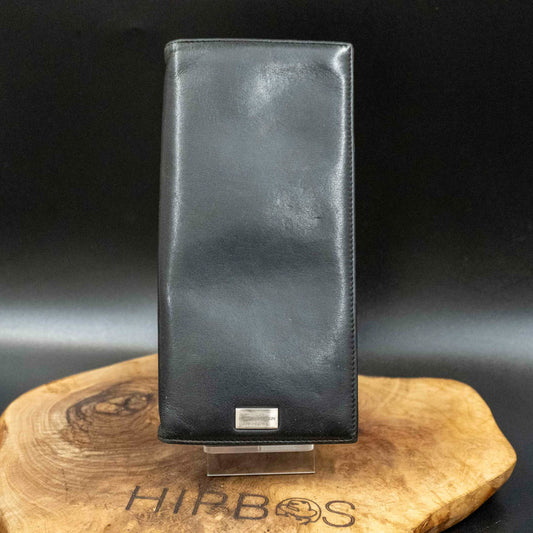 Porsche Design Mens Wallet Leather Bifold Card Wallet Long Wallet Black