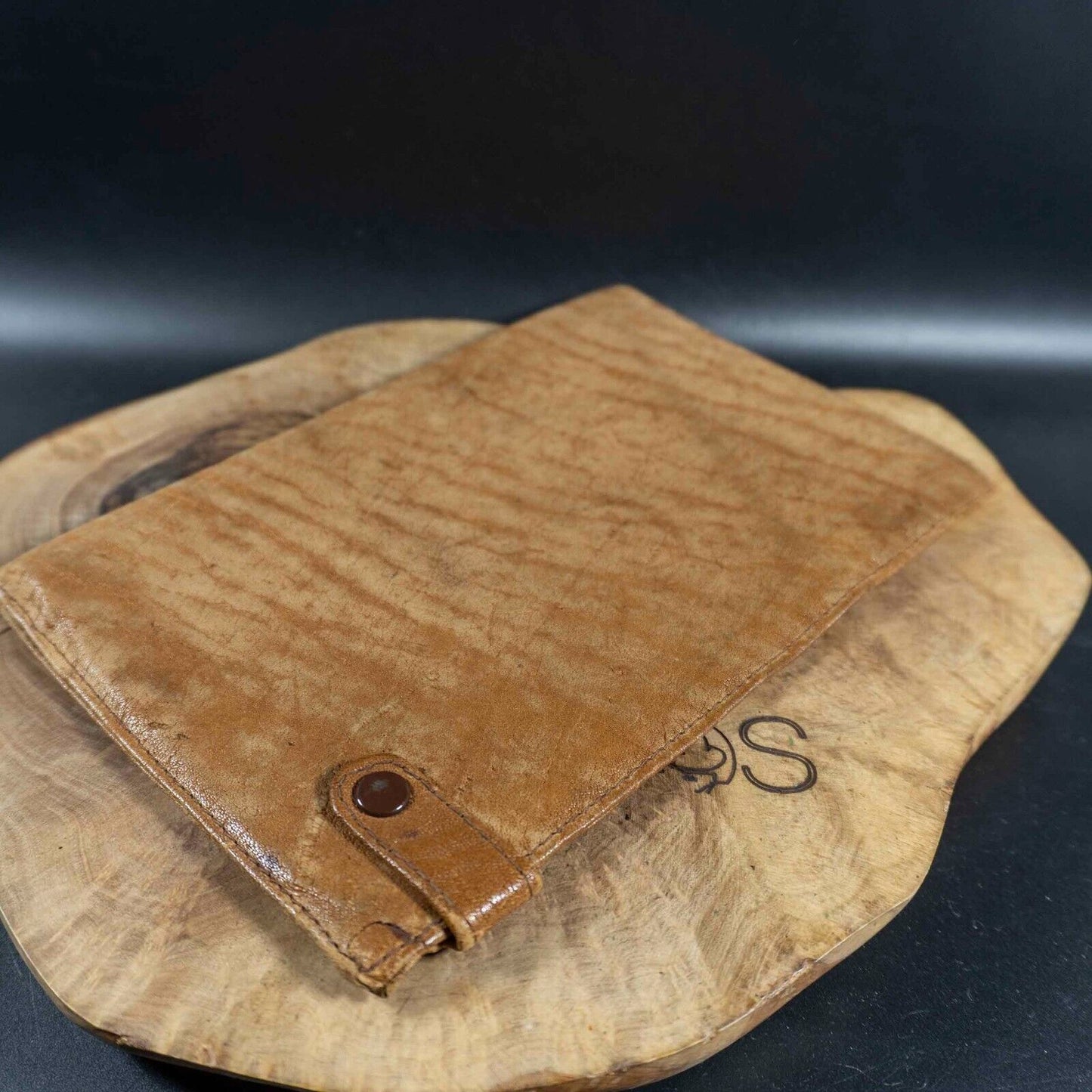 Vintage Handmade Travel Document Wallet Leather Document Pouch Brown