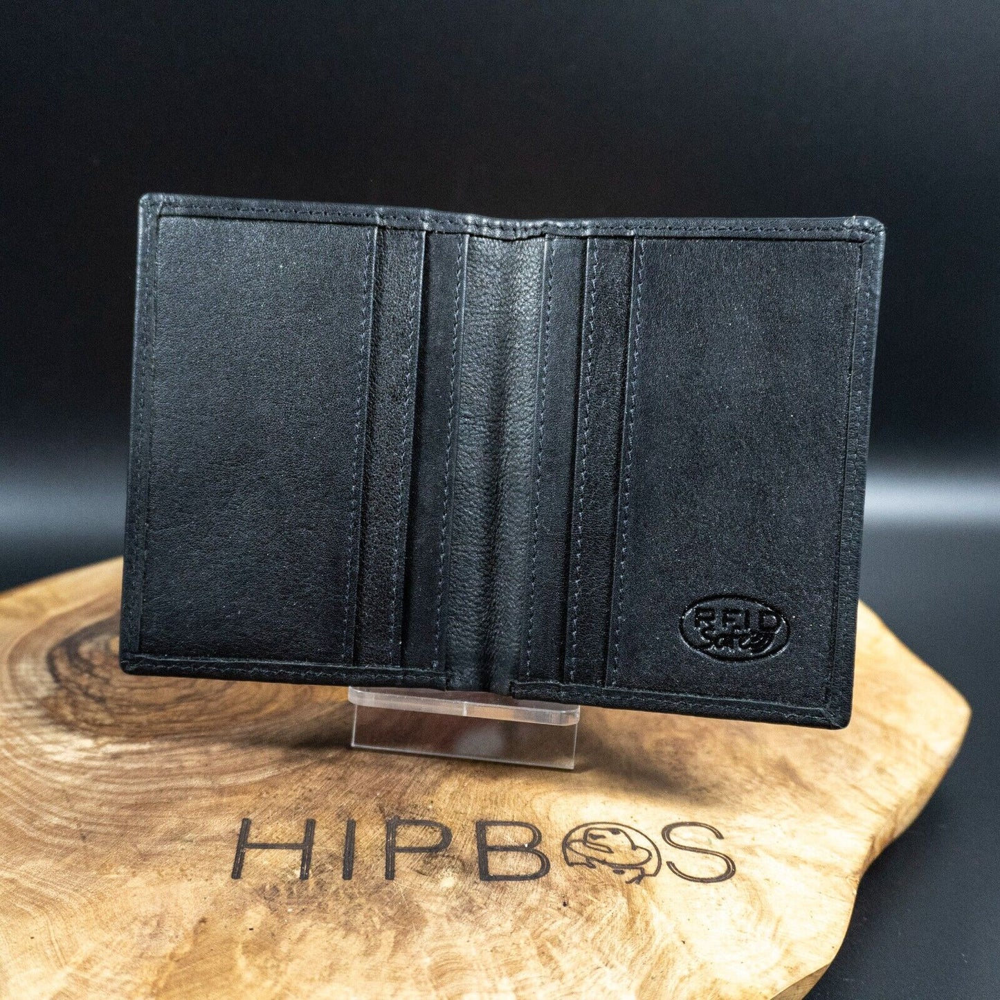 House of Sajaco Mens Wallet Bifold Odinis RFID kortelės piniginės laikiklis juodas