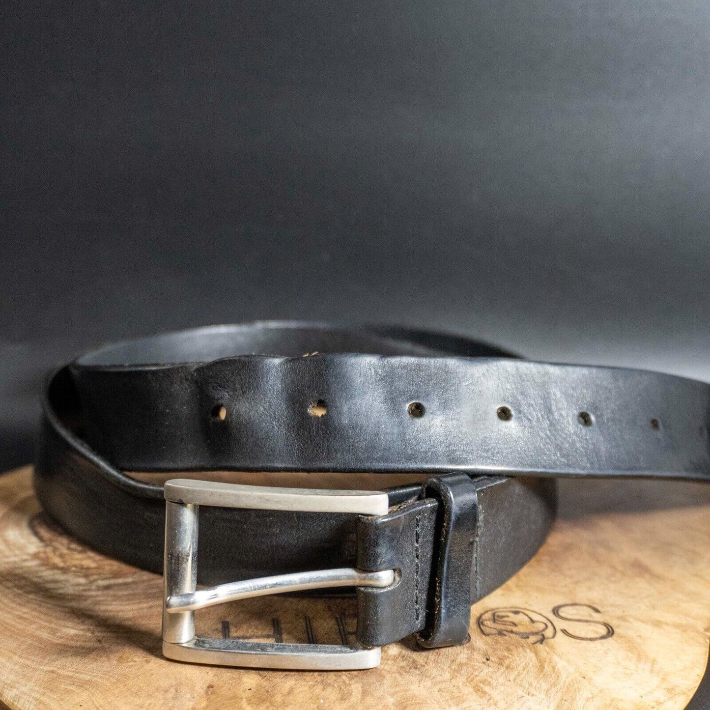 Walker Slater Mens Belt Vintage Classic Leather Jeans Belt Black Size 38