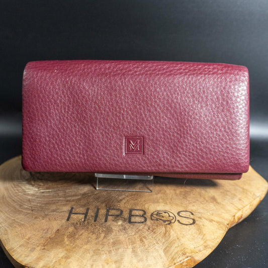 VerMari Womens Purse Wallet Snap Closure Wallet Large Size Wine Red