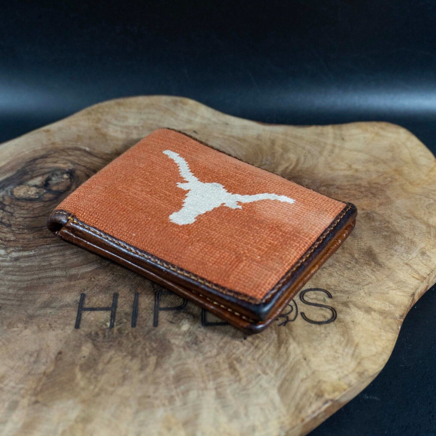 Smathers & Branson Mens Wallet Leather Wallet University of Texas Burnt Orange