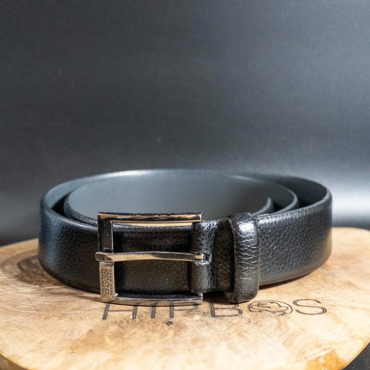 Hugo Boss Mens Belt Elloy Leather Jeans Belt Black Size 32