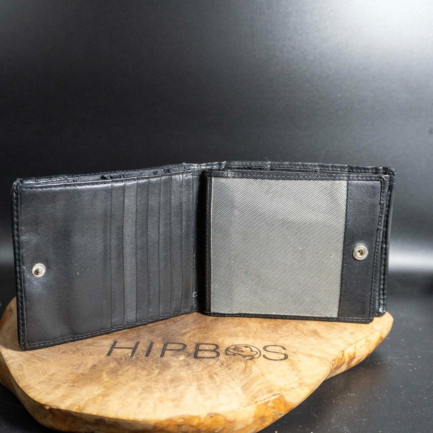 Maitre Mens Wallet Bifold Leather Card Wallet Black