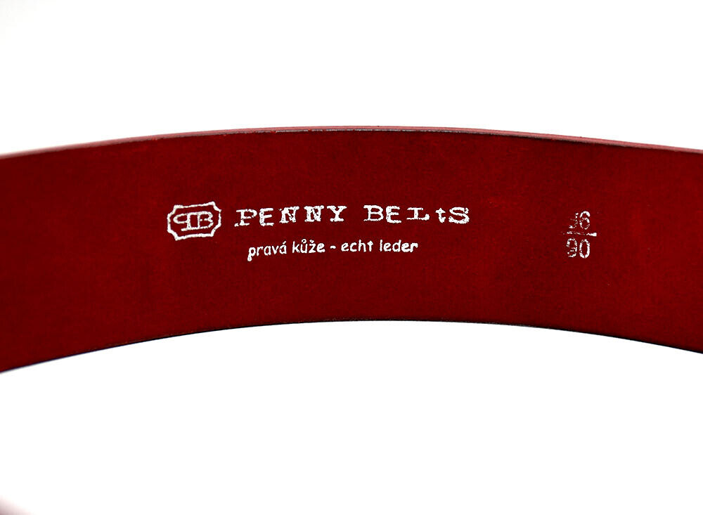 Penny Belts Womens Belt Vintage Leather Belt Red Size 32