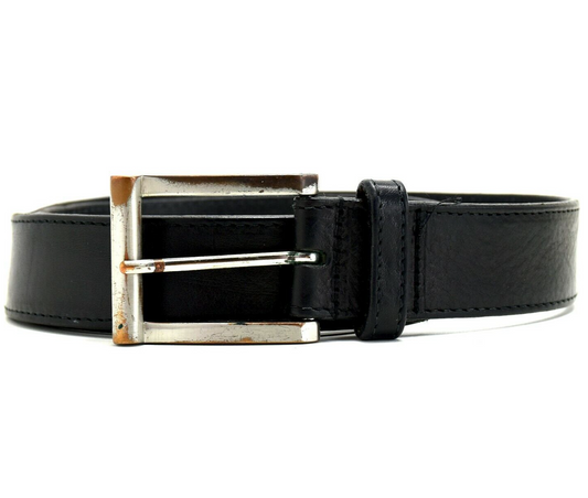 Saddler Vintage Mens Leather Belt Black Size 34