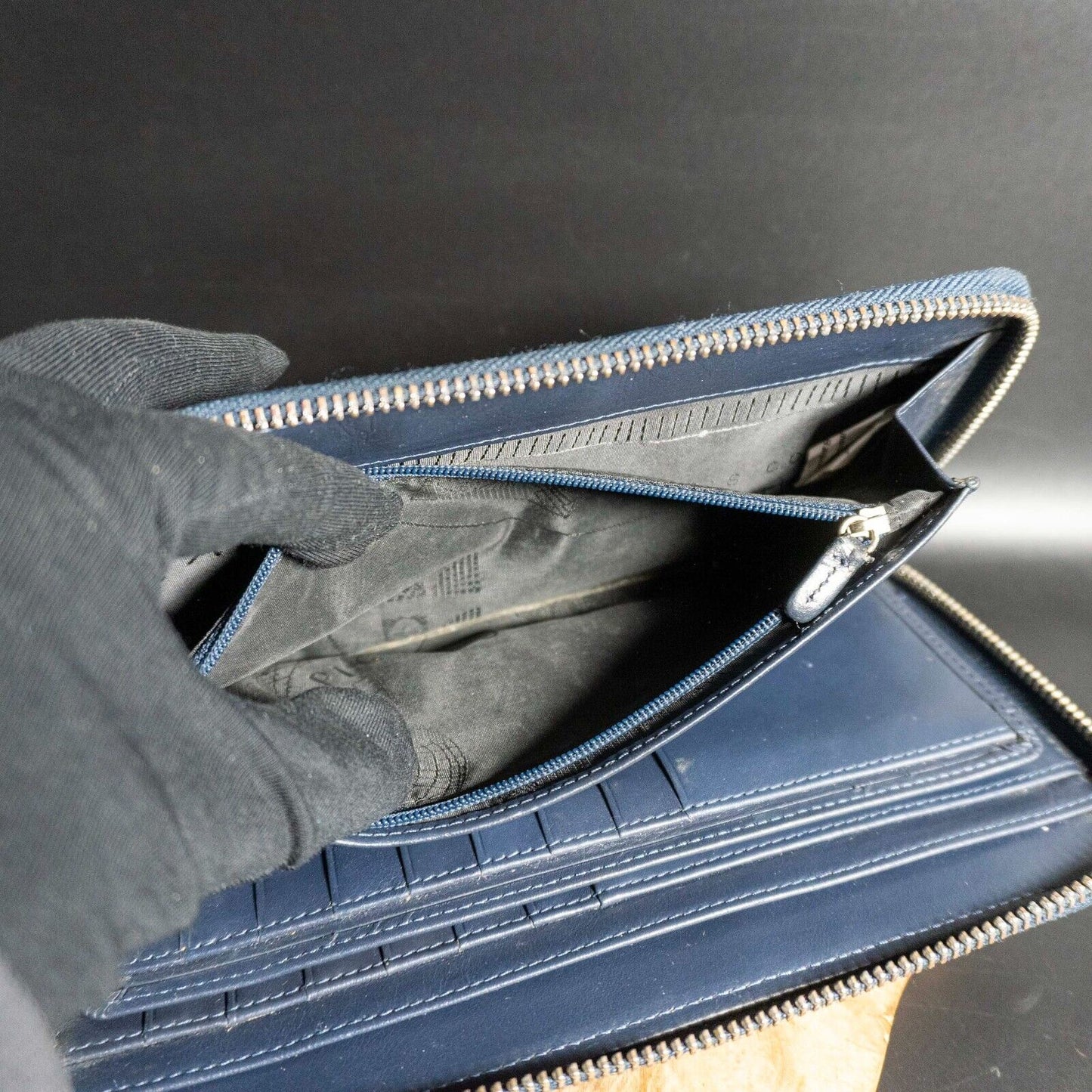 Picard World Traveller Travel Wallet Large Leather Clutch Travel Wallet Blue