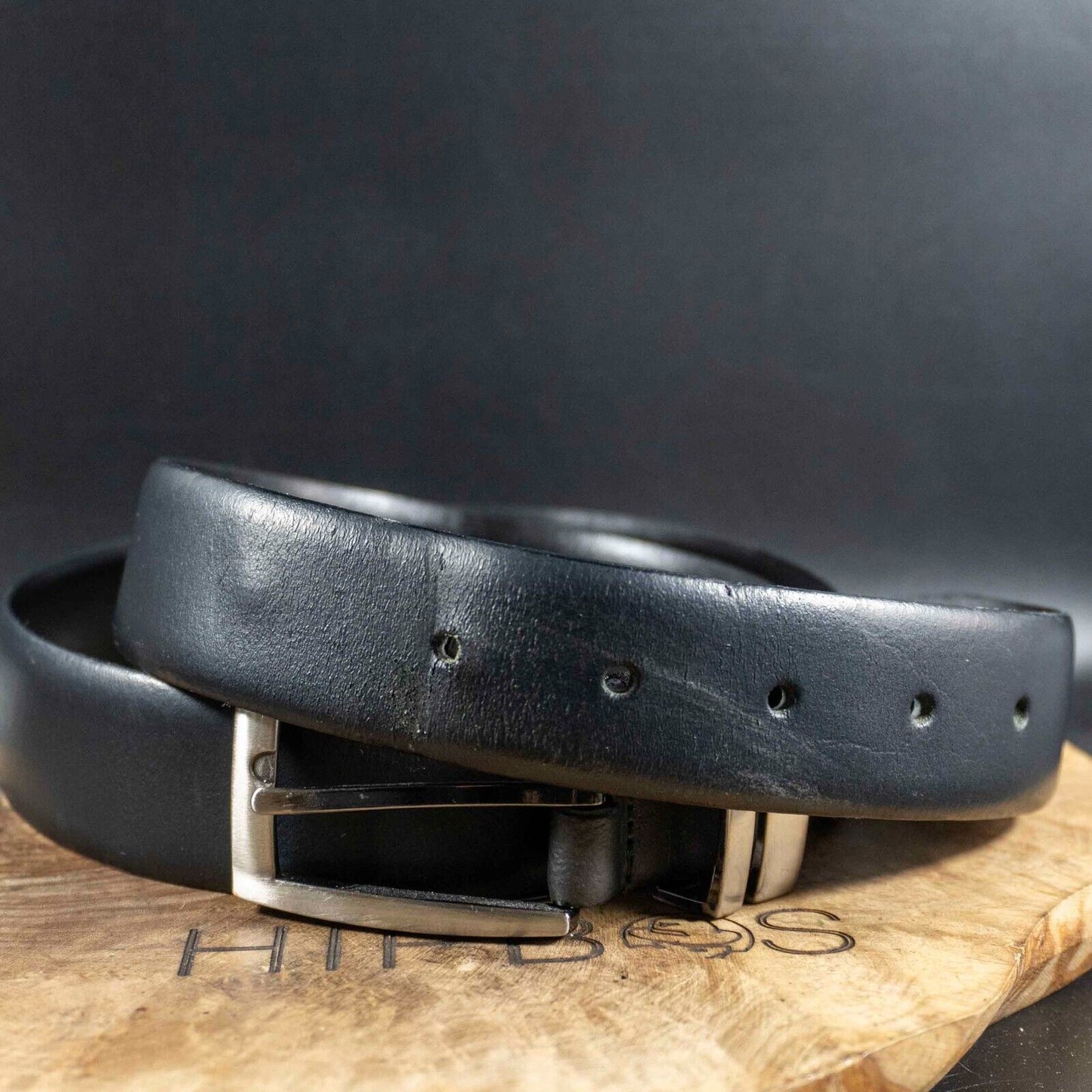 Next Mens Belt Classic Leather Jeans Belt Black Size M 32-34