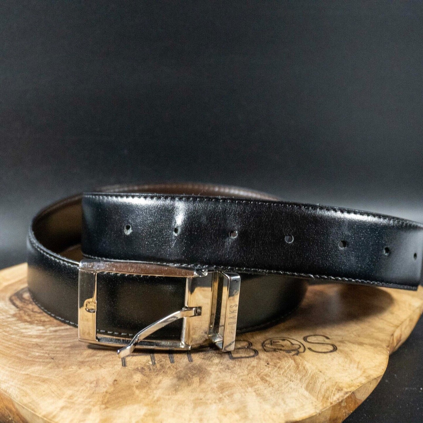 DAKS Mens Belt Leather Handcrafted Belt Classic Jeans Belt Black Size 34