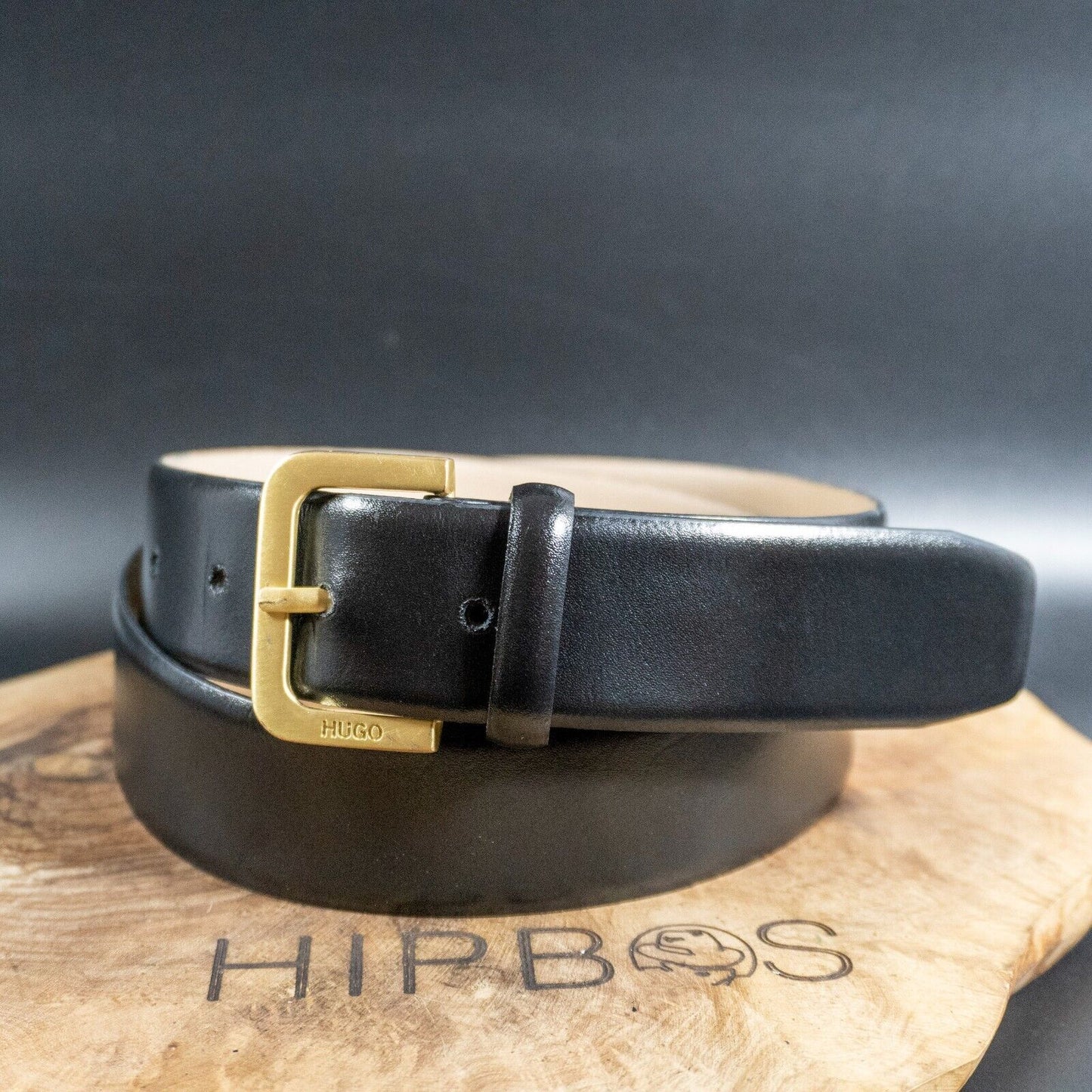 Hugo Boss (Hugo) Womens Belt Zana Leather Jeans Belt Black Size 32 - VintageThing