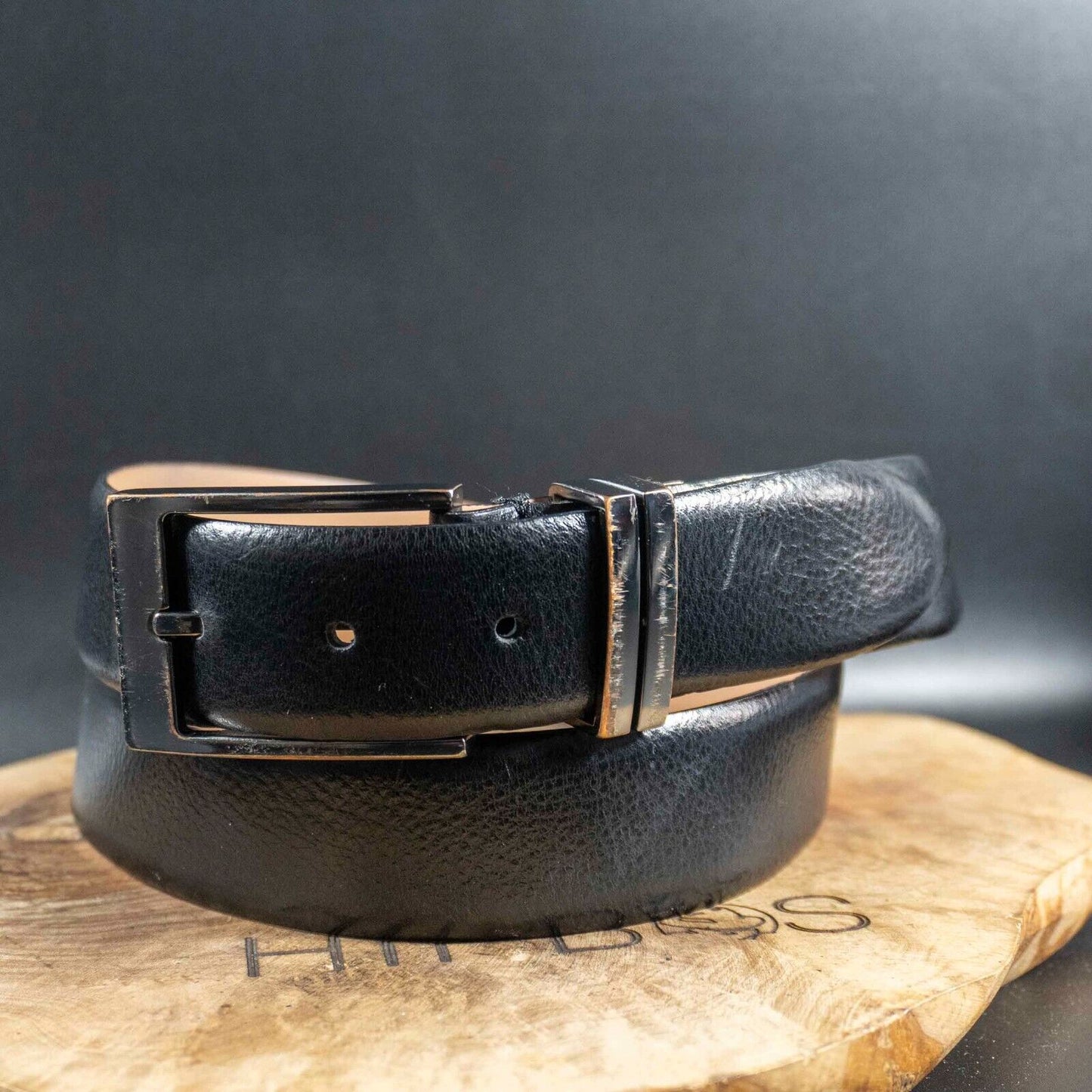 Next Signature Mens Belt Classic Leather Jeans Belt Black Size M 32-34