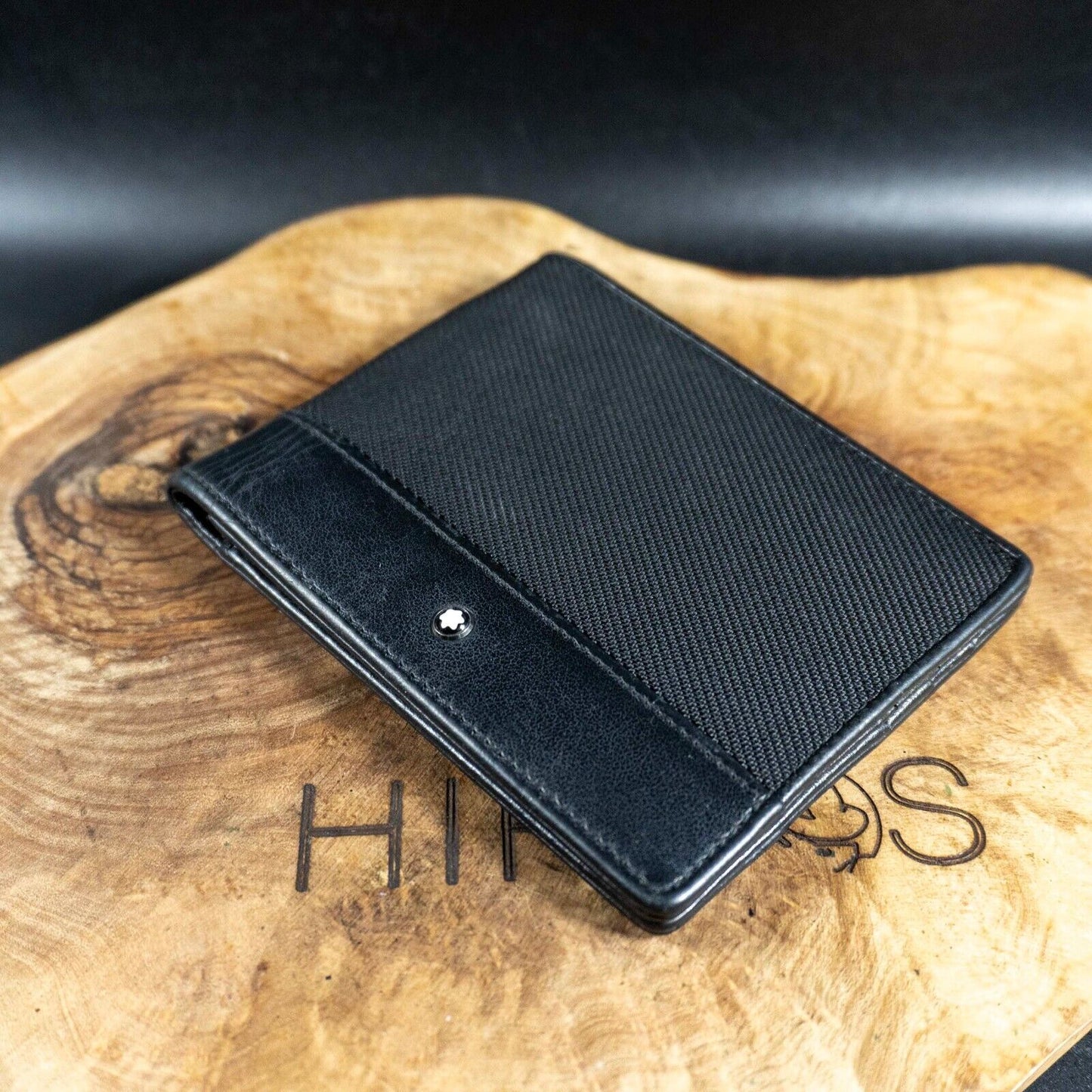 Montblanc Authentic Mens Wallet Canvas & Leather Wallet Meisterstück 6CC Wallet