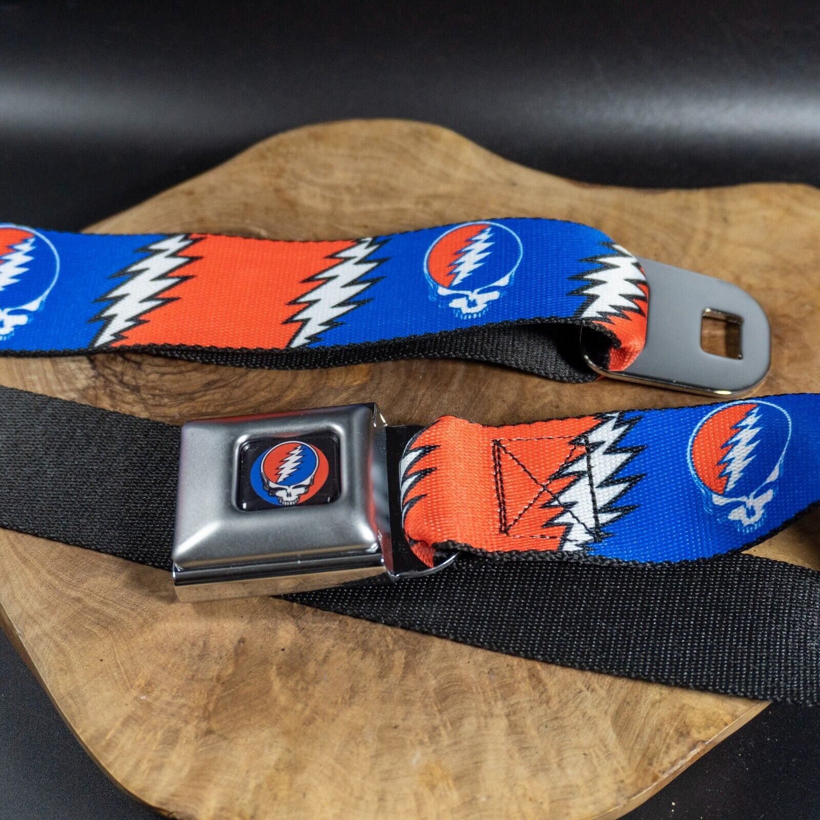 Buckle Down Fabric Webbing Belt Steal Your Face Seatbelt Belt Regular 24"-38" - VintageThing