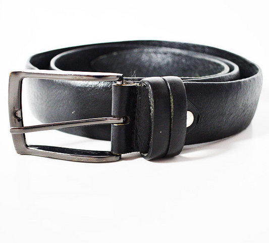 Italian Mens Belt Vintage Classic Leather Jeans Belt Black Size 36