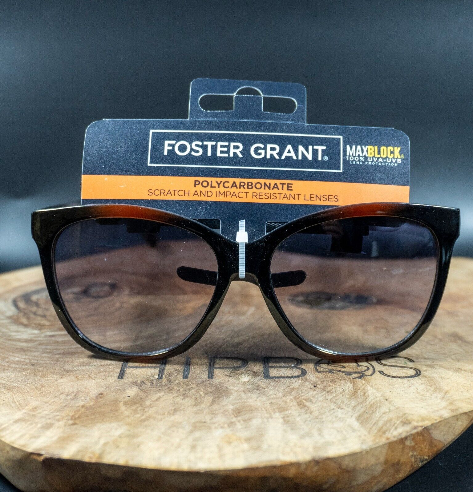 Foster Grant Womens Sunglasses SFGS22118 Brown Black Frame Black Gradient Lenses - VintageThing