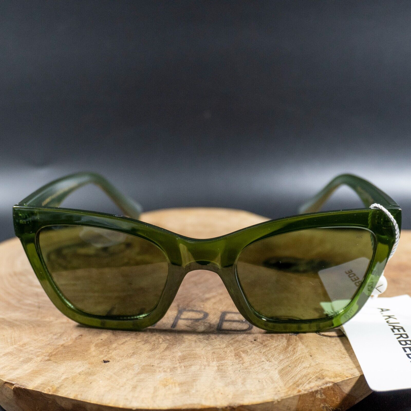 A. Kjaerbede Womens Sunglasses Big Kanye KL2103-005 Green Frame Green Lenses - VintageThing