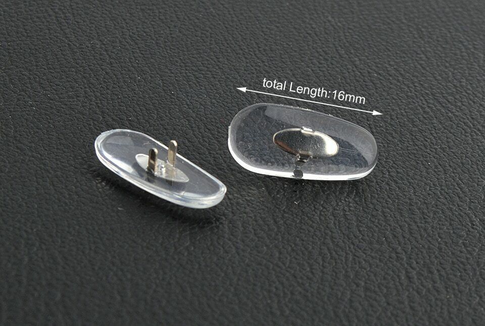 Clear Crimp-On Clip On Nose Pads Compatible with Ray-Ban RB Glasses Sunglasses