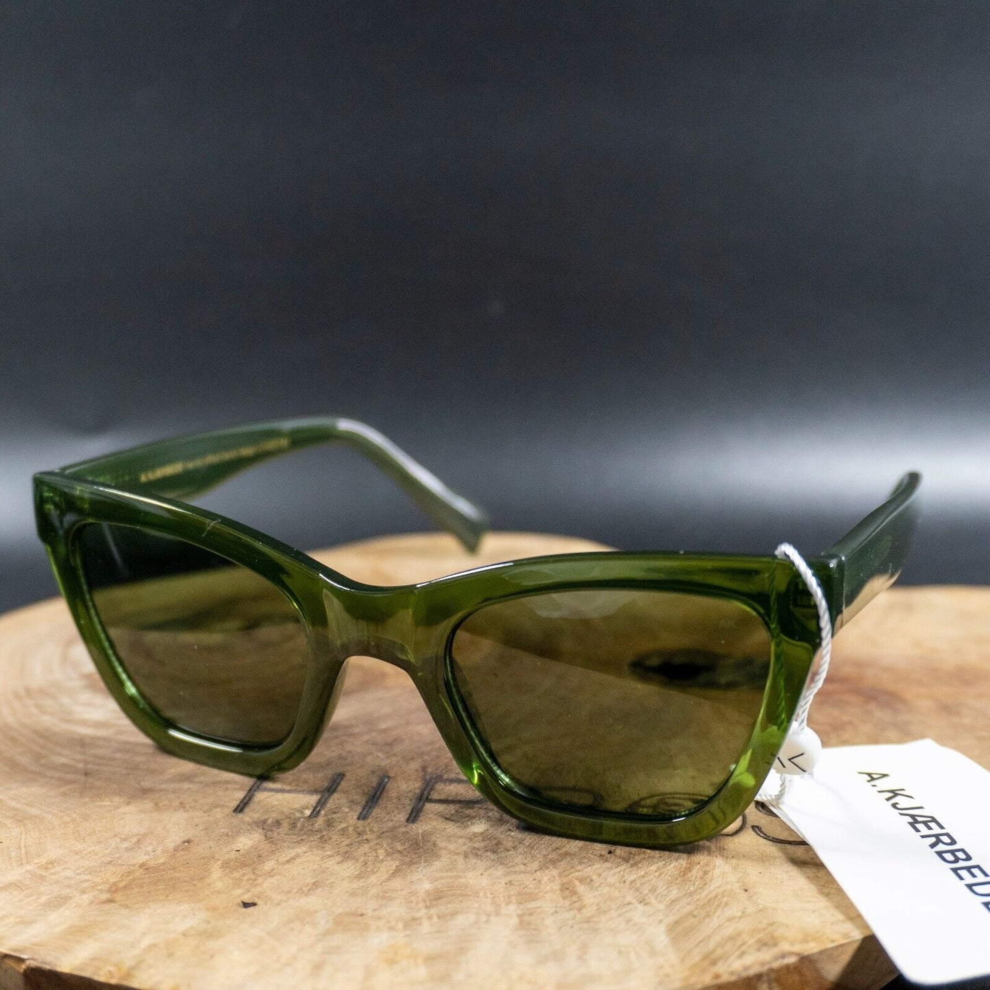 A. Kjaerbede Womens Sunglasses Big Kanye KL2103-005 Green Frame Green Lenses - VintageThing