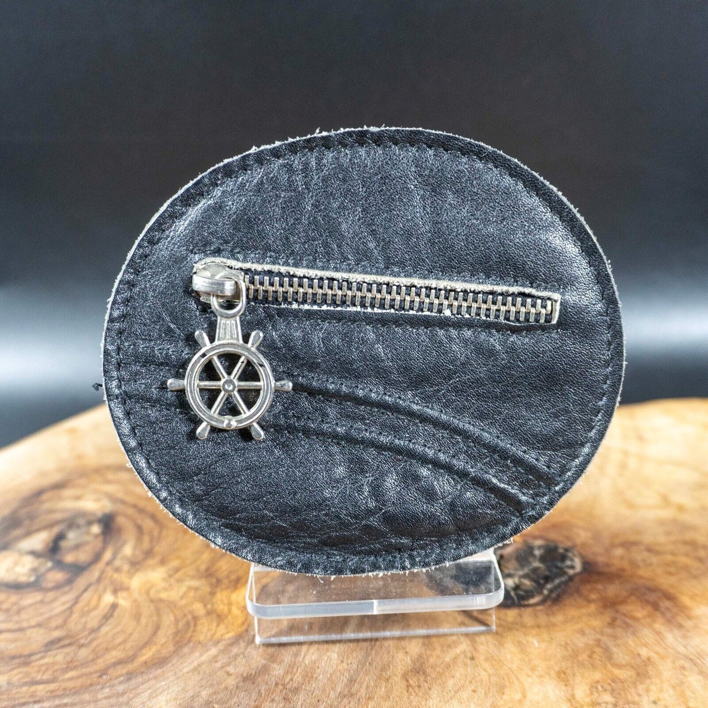 Vintage Handmade Coin Wallet Leather Portuguese Coin Wallet Brown