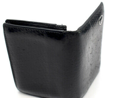 Authentic Dunhill Leather Bifold Card Business Card Holder Wallet Black