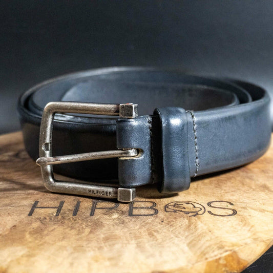 Tommy Hilfiger Mens Belt Vintage Leather Jeans Belt Blue Size L