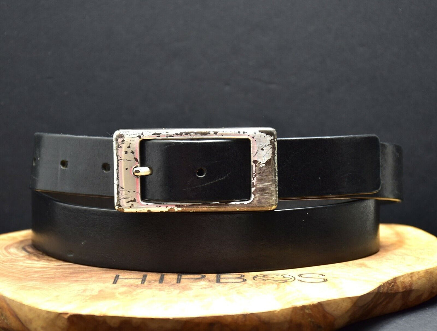 Saddler Mens Belt Vintage Leather Jeans Belt Black Size 36