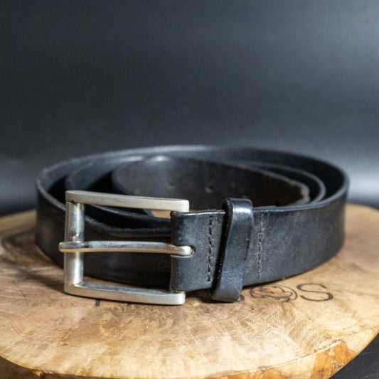 Walker Slater Mens Belt Vintage Classic Leather Jeans Belt Black Size 38