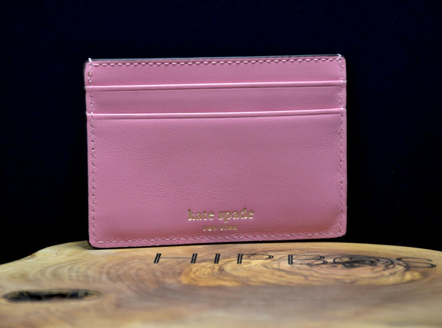 Kate Spade Womens Adventure Fund Leather Card Wallet Holder Case Pink