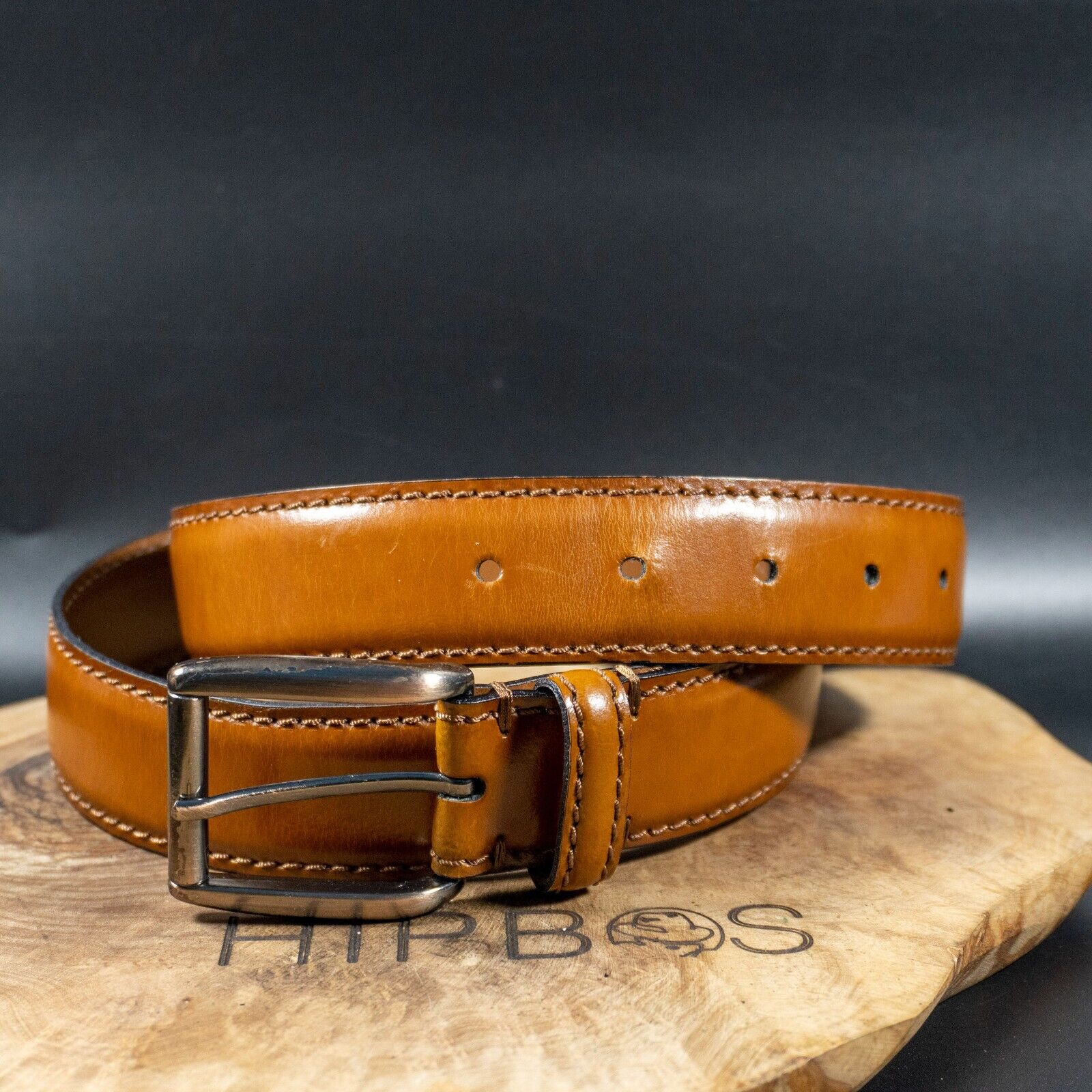 Next Signature Mens Belt Leather Jeans Belt Brown Size M (32-34) - VintageThing