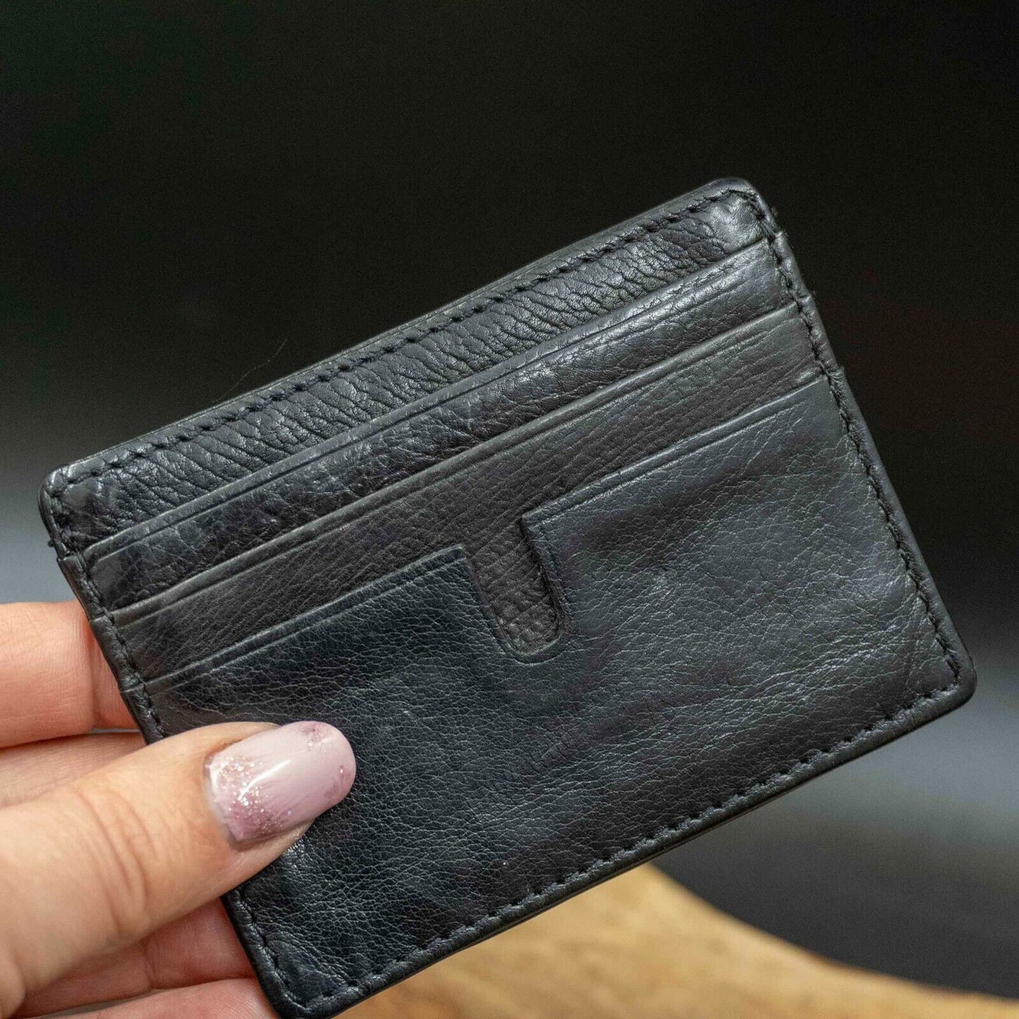 Ashwood Mens Card Holder Leather Card Wallet Black
