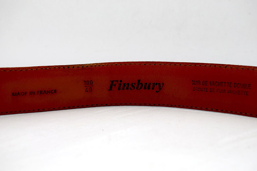 Finsbury Mens Belt Vintage Designer Mens Leather Belt Brown Size 40