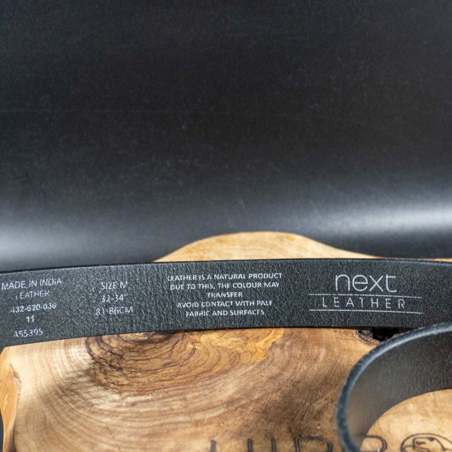 Next Mens Belt Leather Jeans Belt Black Size M 32 - 34